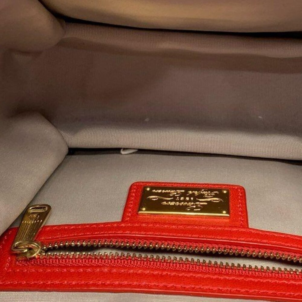 Lauren Ralph Lauren Women’s Red Leather Clutch Bag - Picture 10 of 13